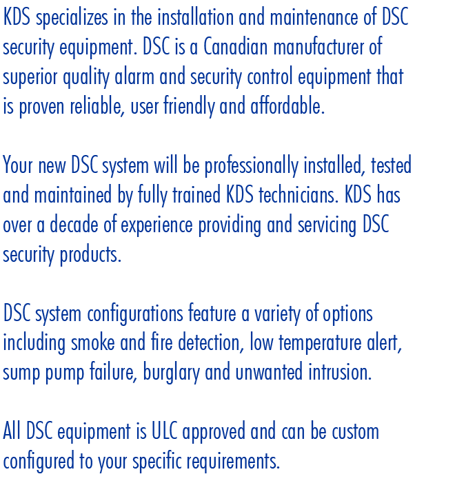 KDS Security - Monitored Alarm Systems - Kemptville Ontario